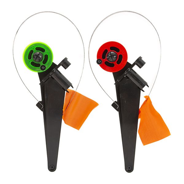 

2pcs portable winter ice fishing rod flag hands fishing tackle