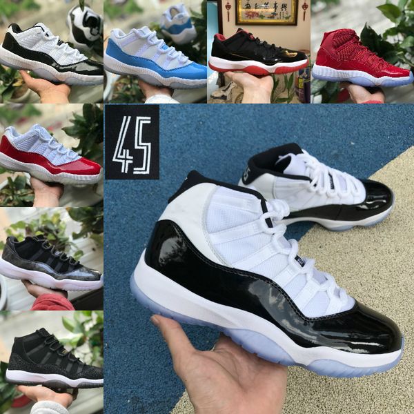 

2019 new concord high 45 11 xi 11s men basketball shoes women cap gown prm heiress gym red chicago tint space jams shoes