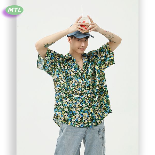 

mtl мужская одежда / 2020 тонкая супер красивая цветочная рубашка, White;black