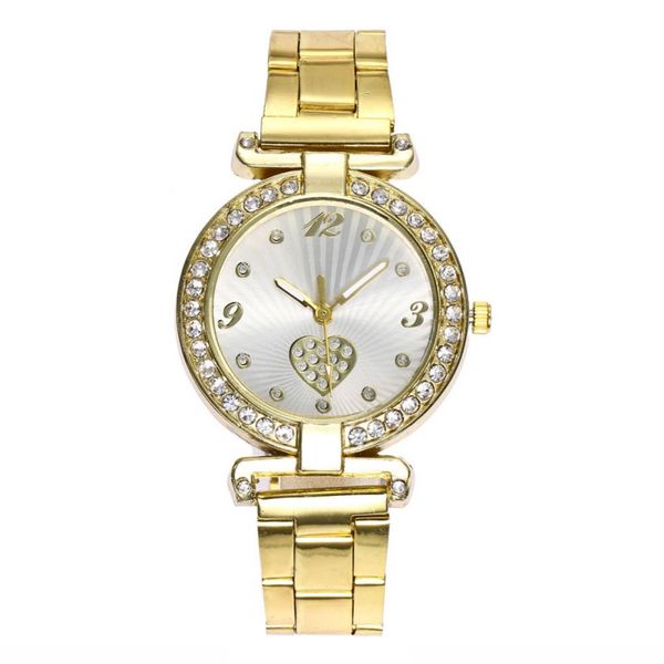 

women classic quartz casual personality number heart crystals wrist watch luxury watches, Slivery;brown