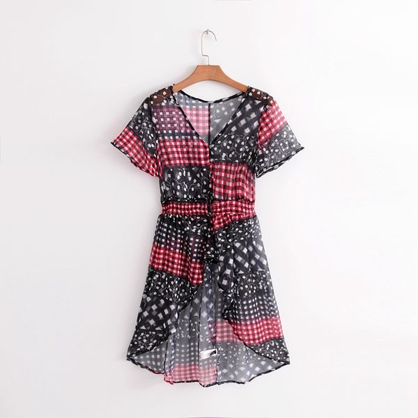 

Lady Fashion Summer Dresses Thin Light Party Women Chiffon Elegant Dress New Tops Female S9857