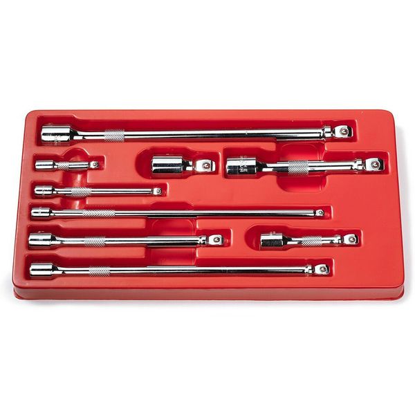 

new 9pcs drive car wobble socket extension bar hand tool set kit 1/4" 3/8" 1/2