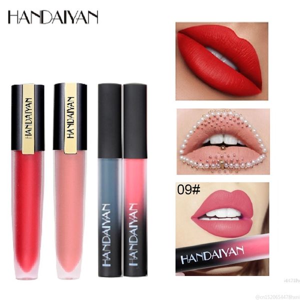 

handaiyan 22 colors liquid velvet matte lip gloss long lasting pearly fashion lipstick red batom lip tint lips makeup tslm2