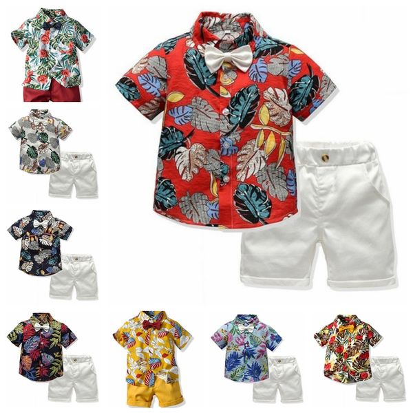 2020 New Baby Boy roupas Sets Meninos Verão Estilo Crianças Vestuário Tops Shorts Meninos Belt Meninas T Calças Sports Suit roupa dos miúdos DHL