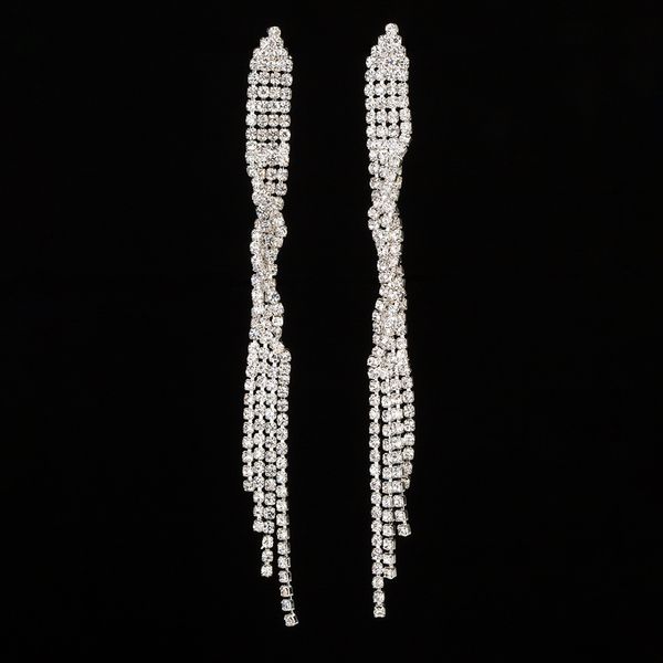 

ear nail rhinestone exquisite tassels earrings woman articles, Golden