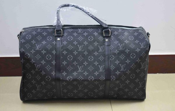 

2019 men duffle bag women travel bags hand luggage luxury designer travel bag men pu leather handbags large cross body bag totes 55cm