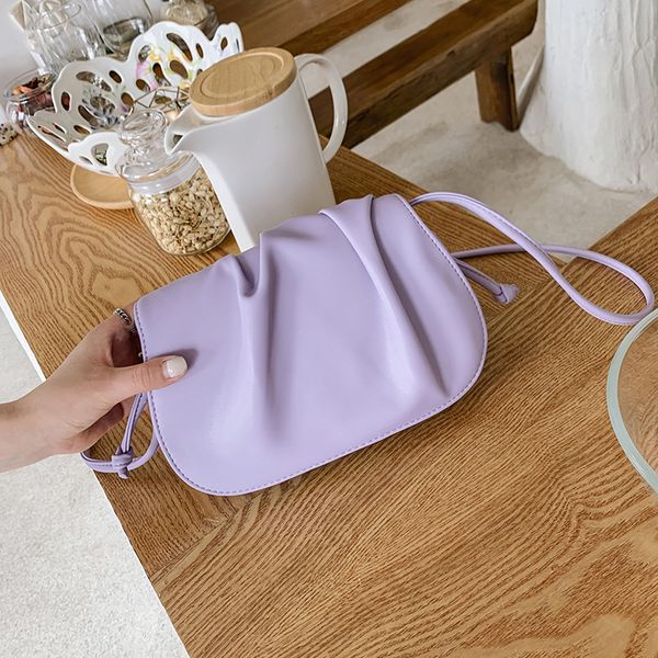

2020 new shoulder bag women's casual fashion korean version holding solid color simple