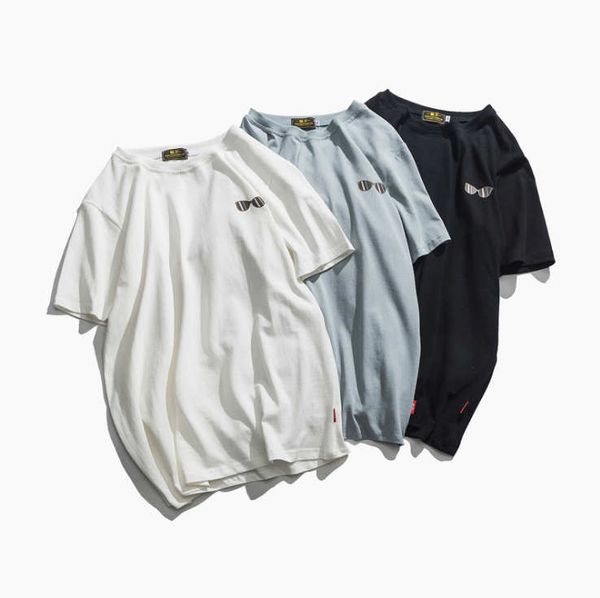 

mens designer casual t-shirts 2019 summer animal print breathable loose t-shirts m-4xl, White;black