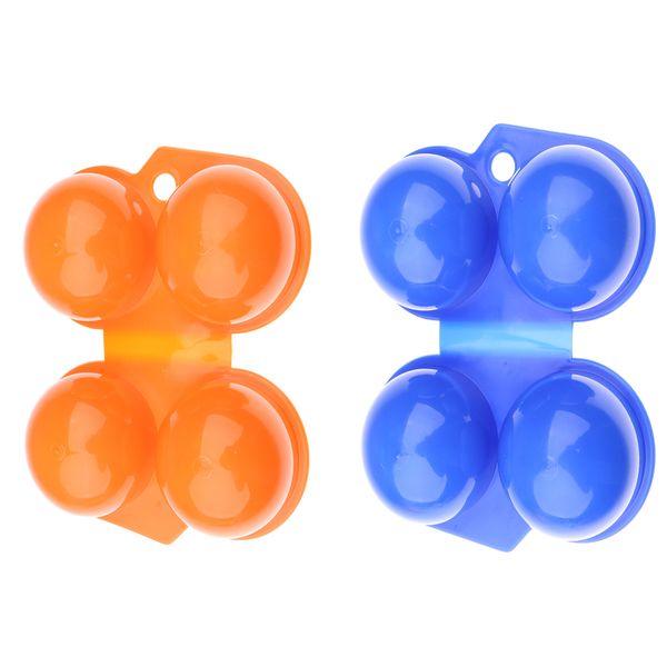 

portable folding 2 eggs case containing box bin carrier holder for outdoor camping picnic random color