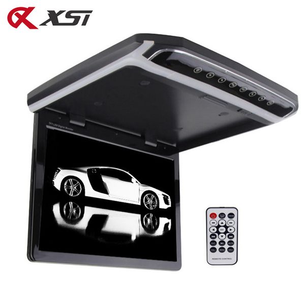 

xst 10.2 inch car roof mount monitor flip down tft lcd player support 1080p fm hdmi port sd touch button ceiling mp5 player