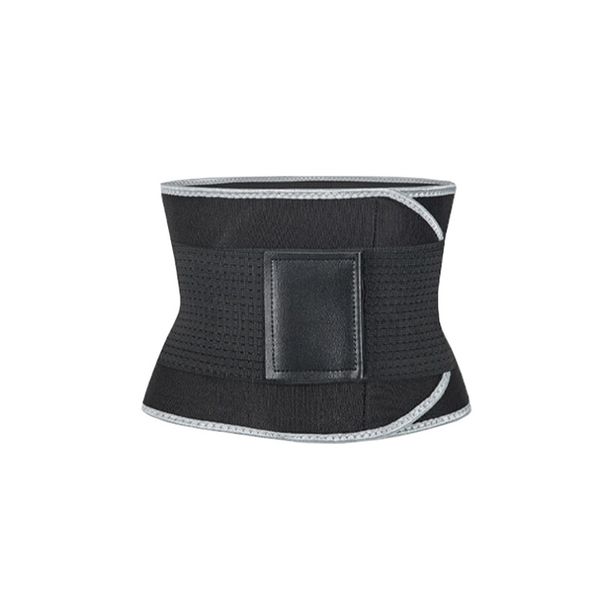 

men women fitness waist belt waist trimmer belt weight loss sweat band gym training weightlifting tummy slim belts cincher body, Black;gray