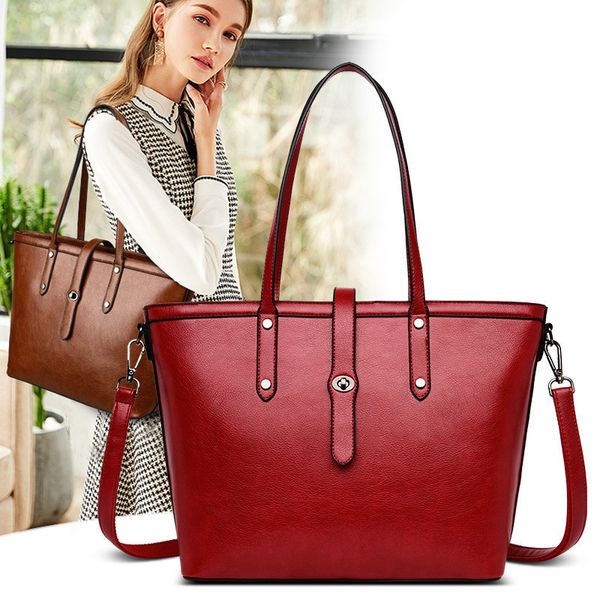 

classic women handbag quality oil wax genuine cow leather female large capacity casual totes bag ladies crossbody messenger bags