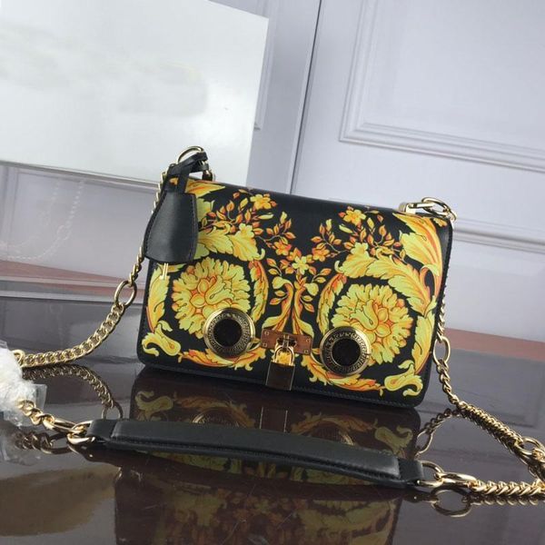 

Handbag luxury bag luxury handbag medu a chain chain ingle houlder leather new tyle lady mall quare bag printed contra ting color