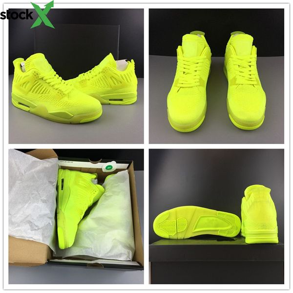 

2020 fly original 4s knit jordon basketball shoes fluorescent green hyper royal mans womens designer fashion trainer athletic sneaker