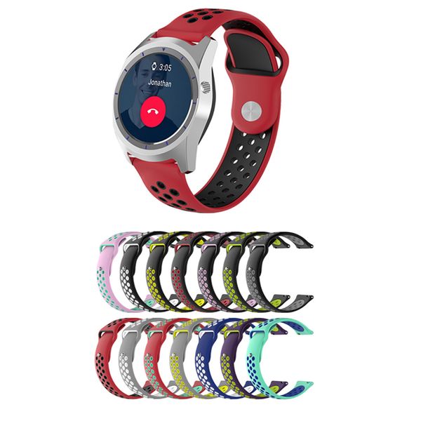 

sport silicone watchband for gen 4 q explorist hr / gen 3 q explorist watch band wrist strap bracelet, Black;brown