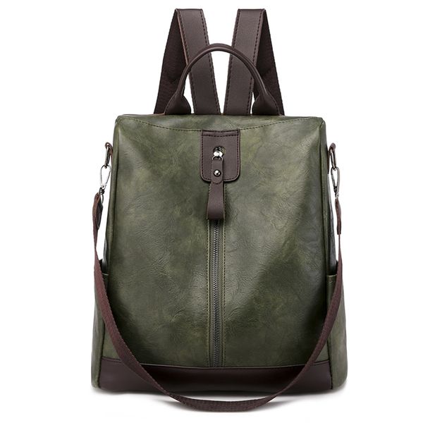 

3 in 1 retro backpack women men pu leather school bags for teenage girls anti-theft ladies shoulder bags simple travel backpack