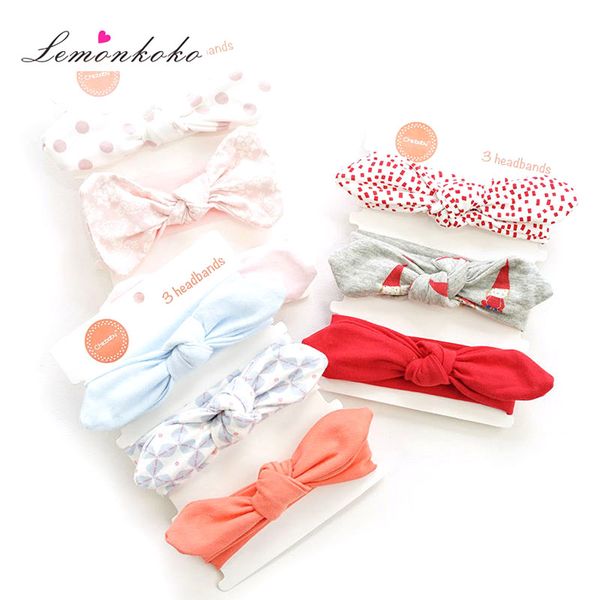 

lemonkoko] 3 pcs baby headdress set girl headband baby supplies bow knot hairpin hair accessories newborn headbands, Slivery;white