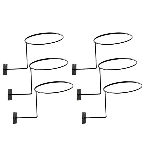 

6x anti-corrosion wall mounted metal holder stand hanger for hat wig cap