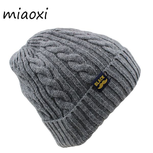 

miaoxi fashion women wool winter snow hat caps warm black hat beanies skullies casual cap for female knit bonnet