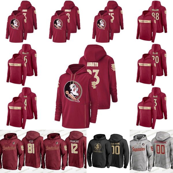 

florida state seminoles hoodie ricky aguayo nyqwan murray james blackman cam akers jacques patrick francois fsu college football jersey, Blue;black