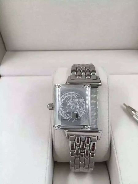 

q2788570 steel reverso ultra vintage 23x39mm quartz women thin lady small stainless edition waterproof girl watch wristwat uexf, Slivery;brown