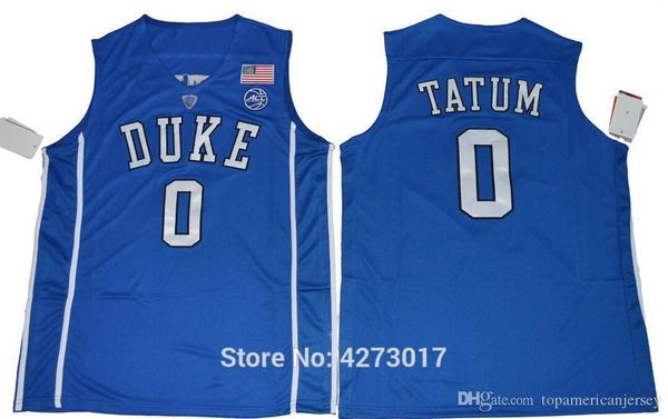 

mens duke blue devils 0 jayson tatum jersey men black blue white basketball tatum college jerseys sports uniform stitched ncaa