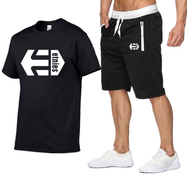 

new summer t-shirt men's suit latest 2018 fashion short-sleeved t-shirt suit funny trendy o-neck shirt fresh + shorts, Gray