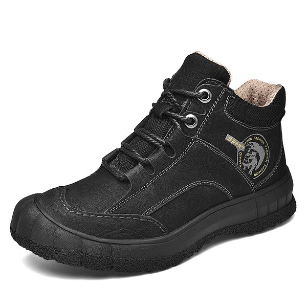 

hiking shoes trekking timber land shoes men outdoor sneakers warm waterproof winter boots first layer cowhide high-snow boot
