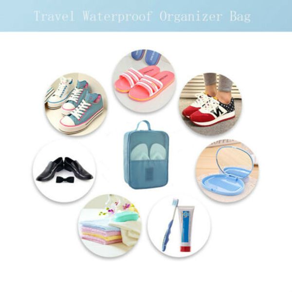 

ultra convenient storage bag tote portable travel shoes storage tote ventilate pouch zip bag organizer