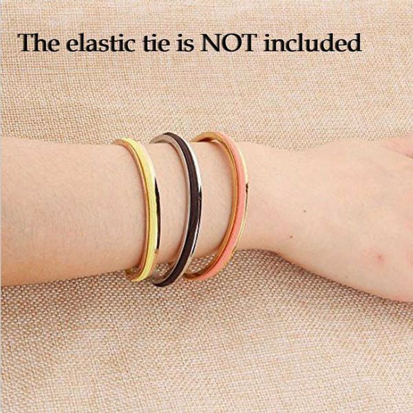 

popular alloy for bracelet indent tie hair bangle band elegant cuff for women, Black