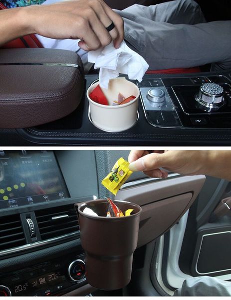 

universal garbage dust case auto rubbish dustbin can bucket trash can auto accessories car organizer trash bin mini