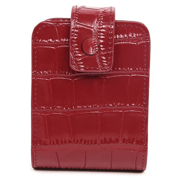 

women fashion genuine calf leather in alligator pattern lipstick cosmetic makeup pouch holder