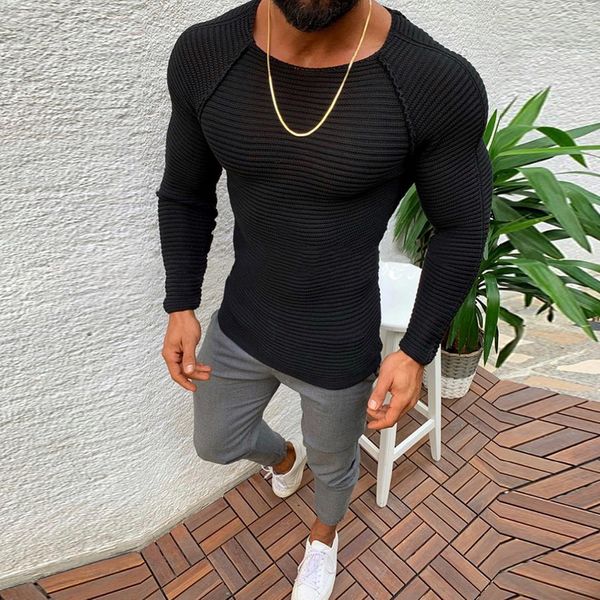 

slim fit tricot pullovers sweaters men autumn winter clothes pull homme casual o neck woollen sweaters quality knitted, White;black