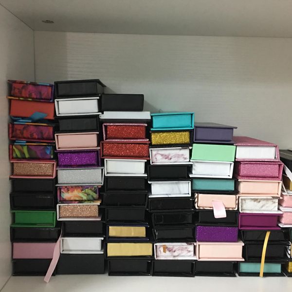 

100шт lashes коробка 25мм ресницы упаковки box поддельный норковые ресницы коробки поддельный cils газа магнитный чехол пусто