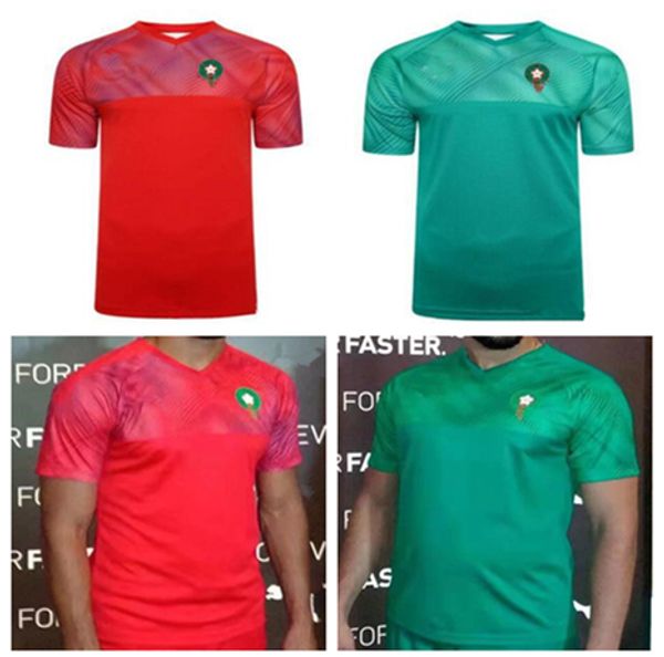 

new 2019 2020 morocco soccer jerseys home away 19 20 maillot de foot ziyech boufal fajr munir ait bennasser amrabat football shirts, Black;yellow