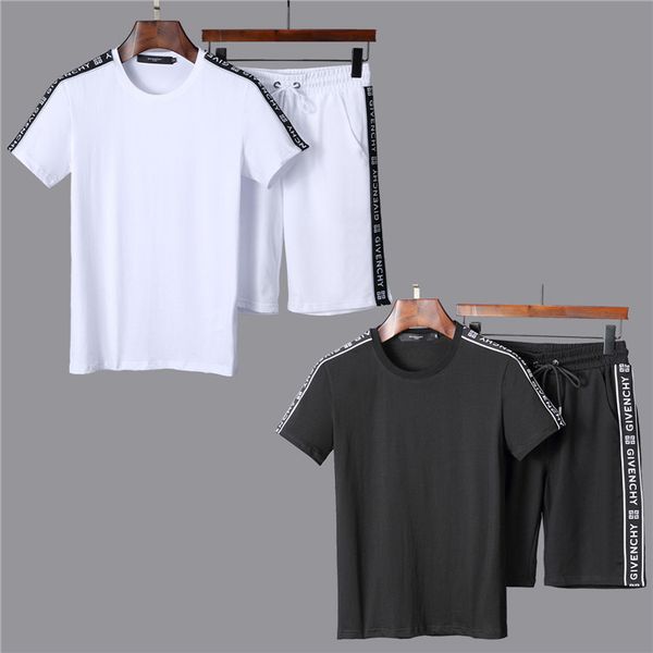 

ss tracksuit man sets pants summer new men's cropped t shirt shorts casual suits sportswear mens clothing male sweatshirt brand -3xl, Gray