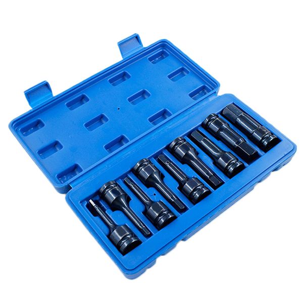 

9 pcs inner hex key set 1/2 inch drive impact h5/6/7/8/9/11/14/17/19 socket bits ti99
