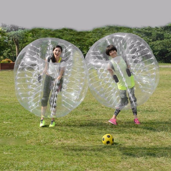 

1.2m diameter pvc inflatable bubble collision bumper buffer ball human knocker for outdoor running sport game zorb ball