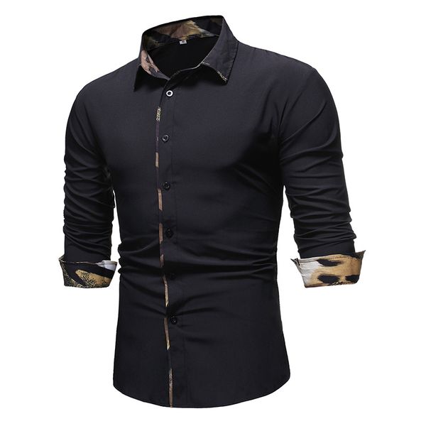 

casual men shirts solid long sleeved classical male shirts fashion brand business dress shirt men autumn bottom dropshipping, White;black