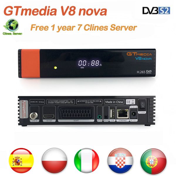 

europe cccam 1 year 7 clines subscription cline server 12 months code for spain italy portugal austria croatia gtmedia v8 built-in wifi