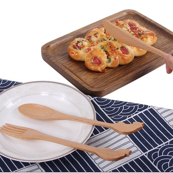 

wooden spoon fork kitchen cooking utensil tools soup-teaspoon tableware kitchen restaurant bar supplies hx0606