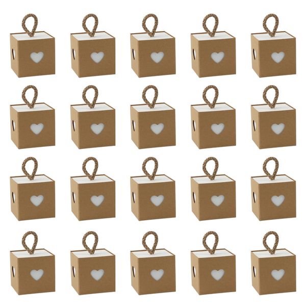 

20pcs candy boxes heart pattern kraft paper creative packaging bags goodies boxes gift box party supplies for wedding birthday