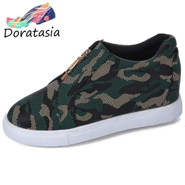 

doratasia daily casual flat platform shoes leisure loafers women 2020 new arrival ins print flats, Black