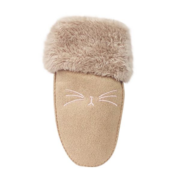 

children kids toddler girls boys cartoon cat full finger winter wrist warm cashmere blends mittens gloves 10, White