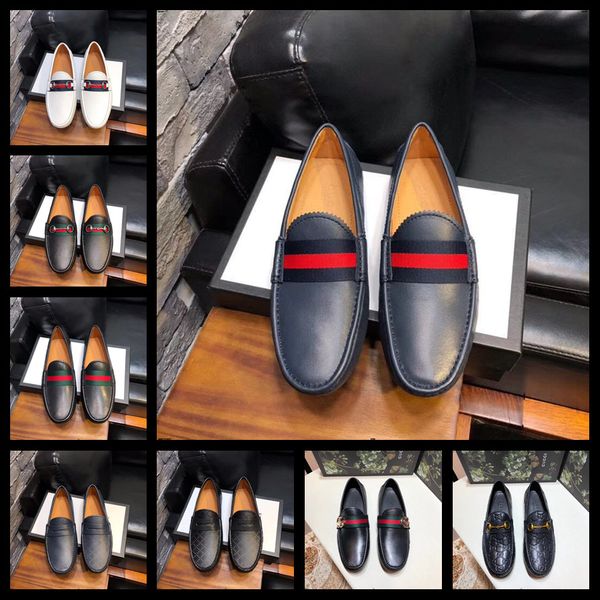 

19ff fashion casual driving shoes genuine leather loafers men shoes 2018 new men loafers luxury flats shoes men, Black
