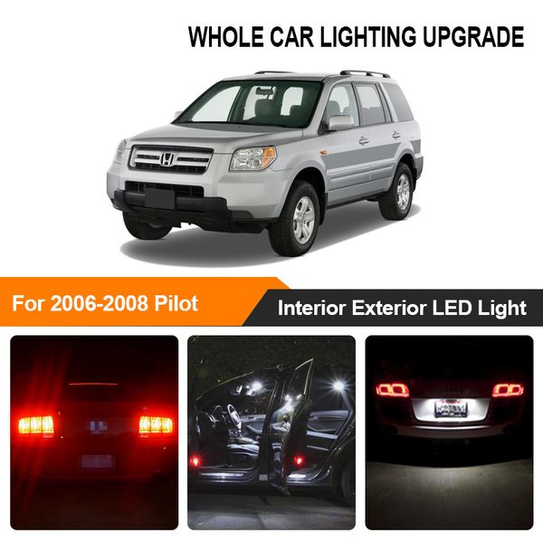 

white amber red car bulbs exterior interior led light for 2006 2007 2008 pilot reverse brake parking turn signal lamp