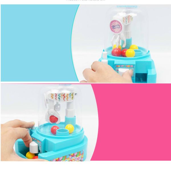 

plastic simulation mini claw machine candy grabber machine for kids - blue