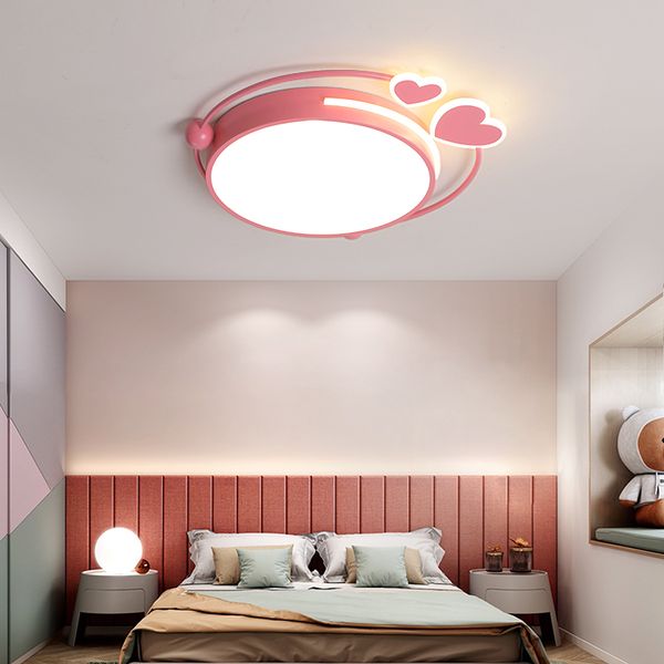 bebek odası erkek kızlar için Çocuk Çocuk yatak odası LAMPARAS de techo Luster Karikatür Hayvan Tavan lamba için Modern Tavan + ışıklar