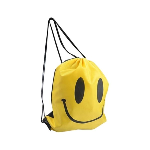

smile backpack drawstring waterproof bag