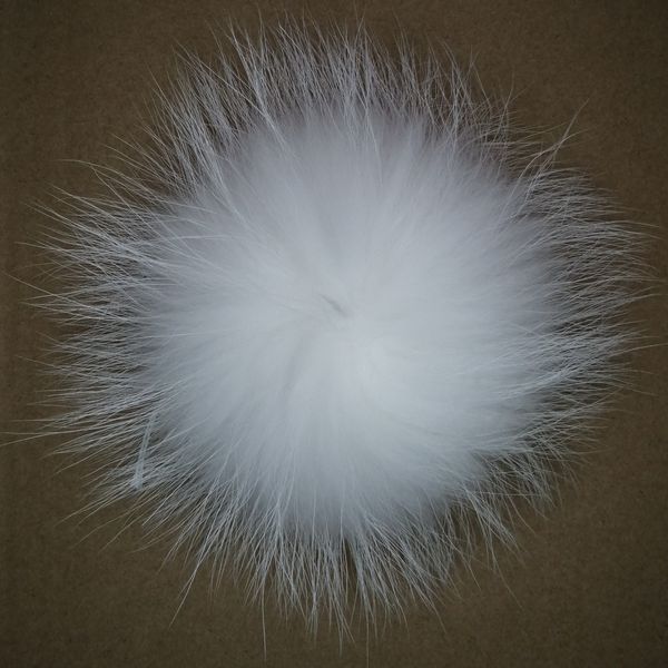 

natural real fur pom poms ball accessories raccoon pompon customized colors metal snap button for decoration fast delivery, Silver